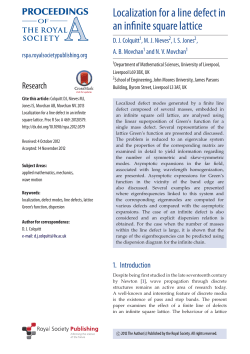 Localization for a line defect in an infinite square lattice