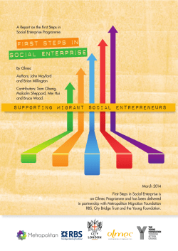 Supporting Migrant Social Entrepreneurs