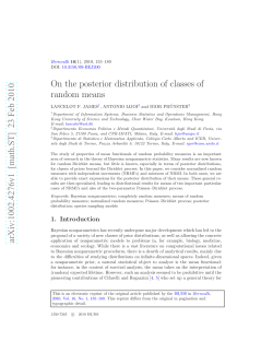 On the posterior distribution of classes of random means