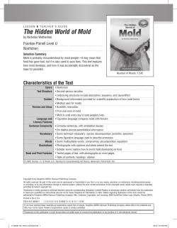The Hidden World of Mold - Houghton Mifflin Harcourt