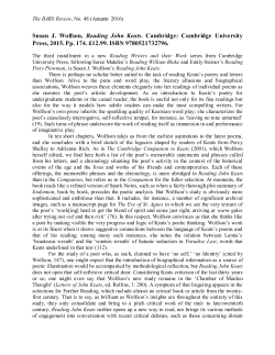 Susan J. Wolfson, Reading John Keats. Cambridge: Cambridge