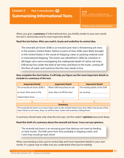 Summarizing Informational Texts Lesson 2
