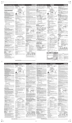 Main Features How to Use the Tuner Convenient