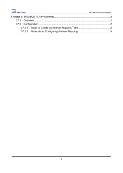 Chapter 37 MODBUS TCP/IP Gateway