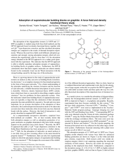 Adsorption of supramolecular building blocks on graphite