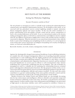 HOT PANTS AT THE BORDER Sorting Sex Work