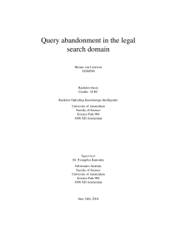 Query abandonment in the legal search domain