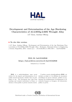 Development and Determination of the Age Hardening