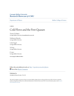 Cold Flows and the First Quasars