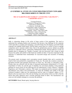 an empirical study on consumer perception towards branded shirts