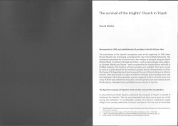 The survival of the Knights` Church in Tripoli