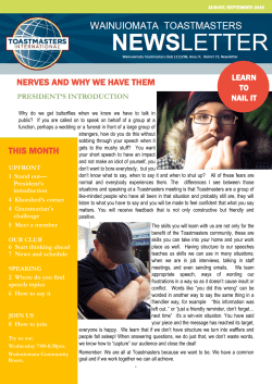 THIS MONTH NERVES AND WHY WE HAVE THEM