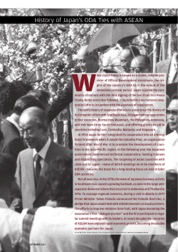 History of Japan`s ODA Ties with ASEAN