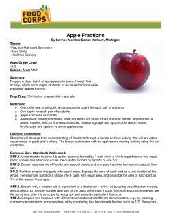 Apple Fractions - TBAISD Farm to School