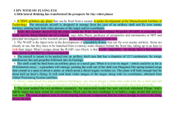 I SPY WITH MY FLYING EYE A little lateral thinking has transformed