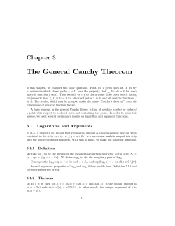 The General Cauchy Theorem