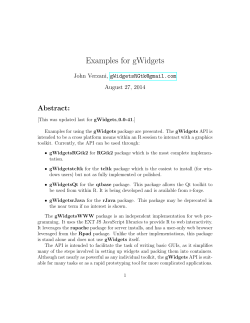 Examples for gWidgets