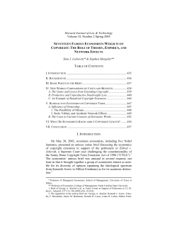 Seventeen Famous Economists Weigh in on Copyright