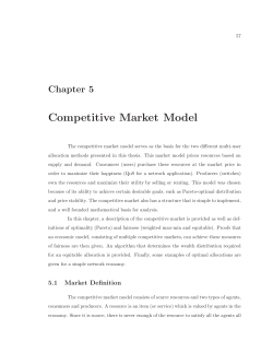 Competitive Market Model