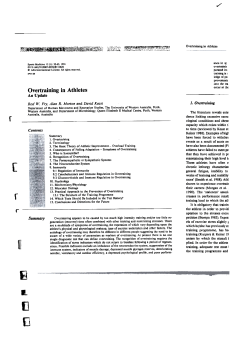 Overtraining in Athletes