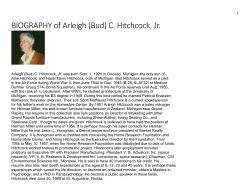 BIOGRAPHY of Arleigh (Bud) C. Hitchcock, Jr.