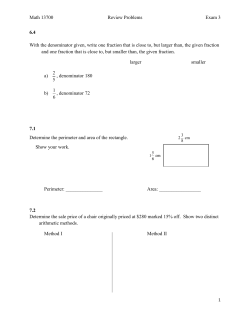 Exam 3 Review Problems