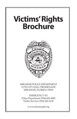 Victims` Rights Brochure - Miramar Police Department