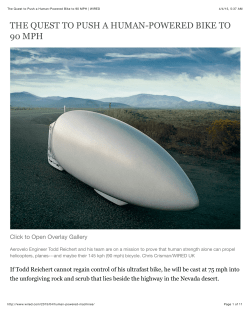 The Quest to Push a Human-Powered Bike to 90 MPH | WIRED