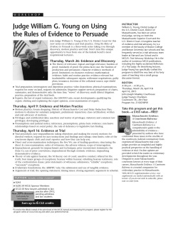 Judge William G. Young on Using the Rules of Evidence to