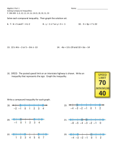Solving Compound Inequalities HW