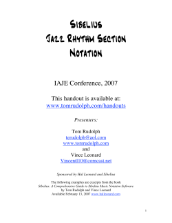 Sibelius Jazz Rhythm Section Notation