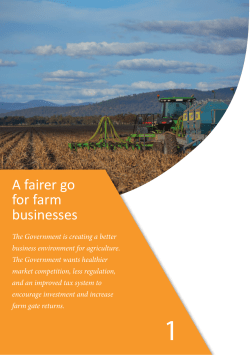A fairer go for farm businesses - Agricultural Competitiveness White