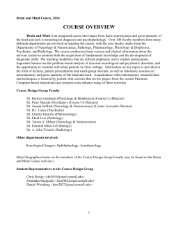 course overview - Weill Cornell Medicine