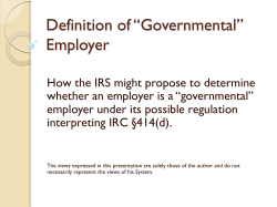 Definition of &ldquo;Governmental&rdquo; Entity