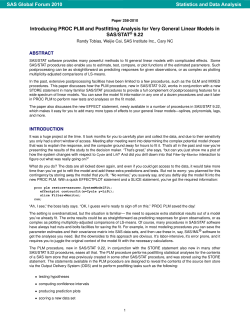 Introducing PROC PLM and Postfitting Analysis for