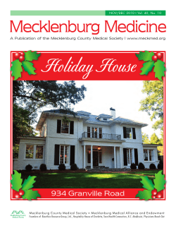 Holiday House - Mecklenburg County Medical Society