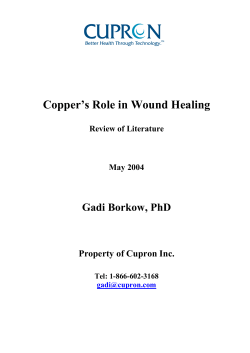 Copper`s Role in Wound Healing