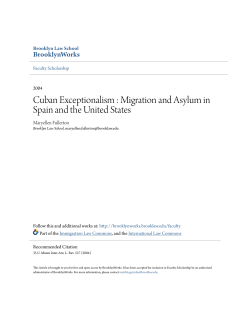 Cuban Exceptionalism : Migration and Asylum in Spain and the