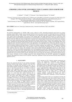 a proper land cover and forest type classification scheme for mexico