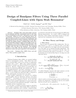 Design of Bandpass Filters Using Three Parallel Coupled