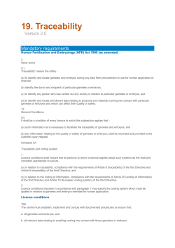 19. Traceability