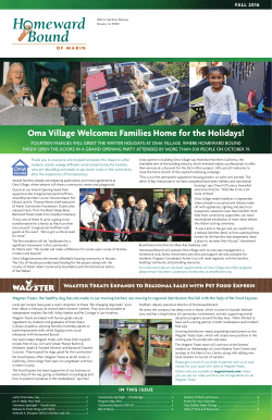 Fall 2016 - Homeward Bound of Marin