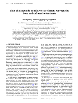 Thin chalcogenide capillaries as efficient waveguides from mid