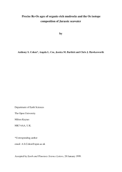 Precise Re&ndash;Os ages of organic-rich mudrocks and the Os isotope