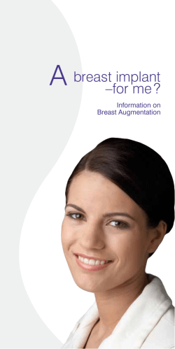 A breast implant &ndash;for me ?