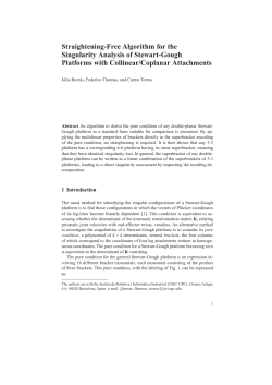 Straightening-Free Algorithm for the Singularity Analysis of
