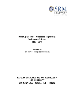 B.Tech - Aerospace Engineering
