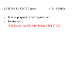 Textual pragmatics and equivalence