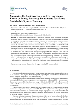Measuring the Socioeconomic and Environmental Effects of Energy