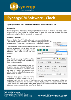 Instructions-SynergyCM 5.2.3 Clock and Countdown (Read